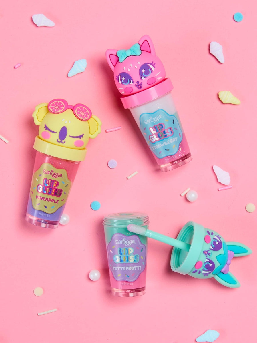 Smiggle - Kids Strawberry Lip Care and Gloss